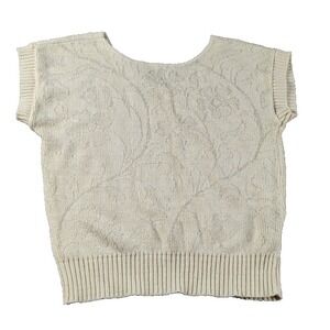 David Brett USA‎ Made Lightweight Sweater Vest Yellow Inlaid Design NO SIZE TAG